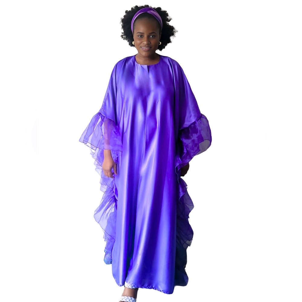 Purple Kaftan dress, boubou dress for women